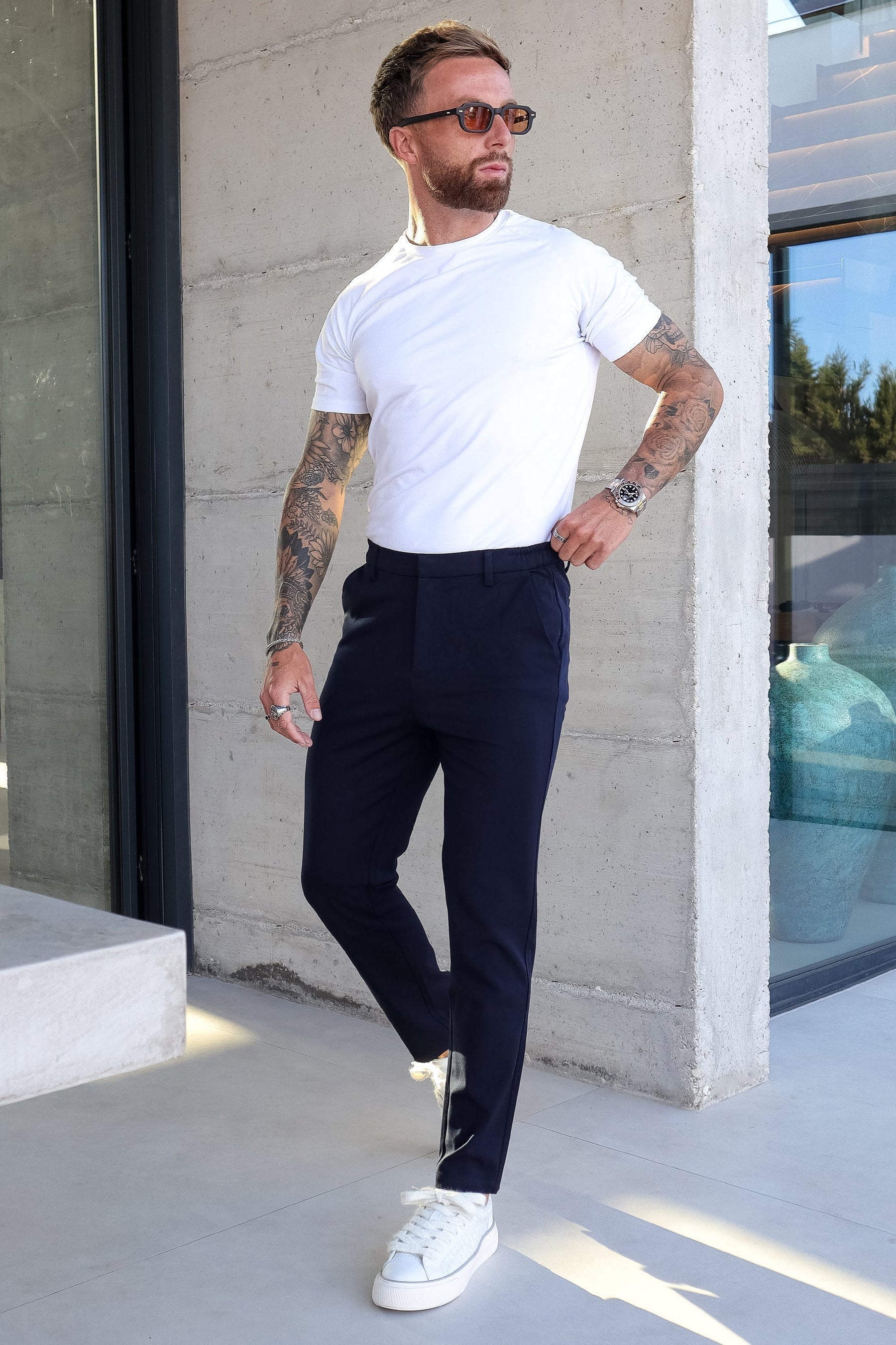 Calça Social Masculina de Santis Alvo