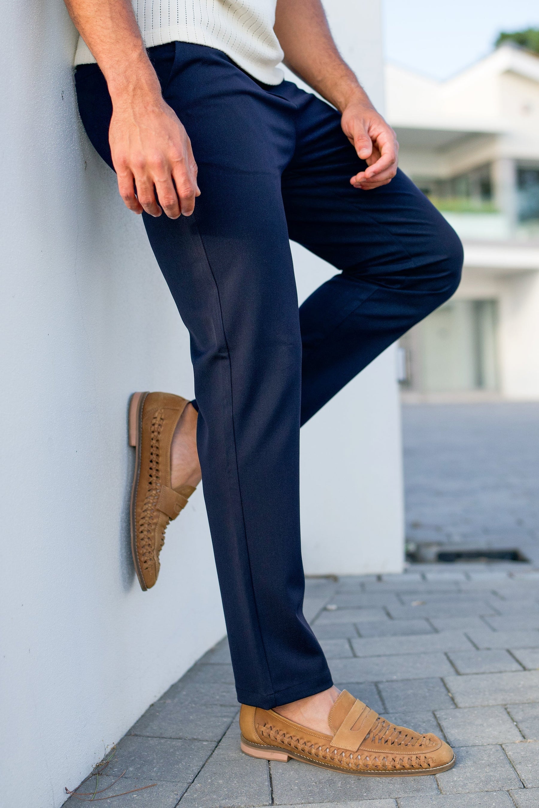 Calça Social Masculina de Santis Alvo