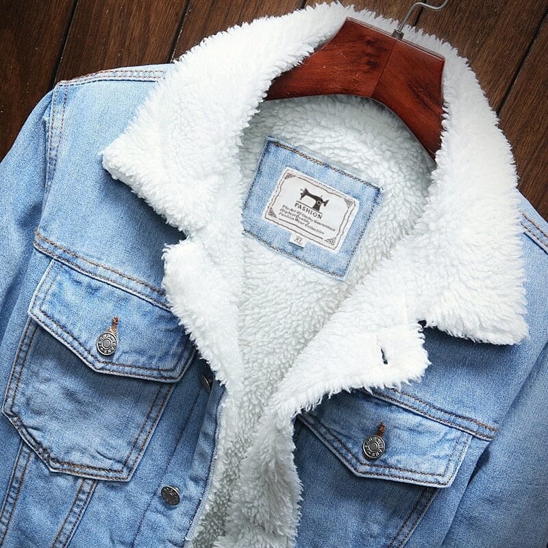 Jaqueta Jeans Masculina Alvo Forrada em Lã